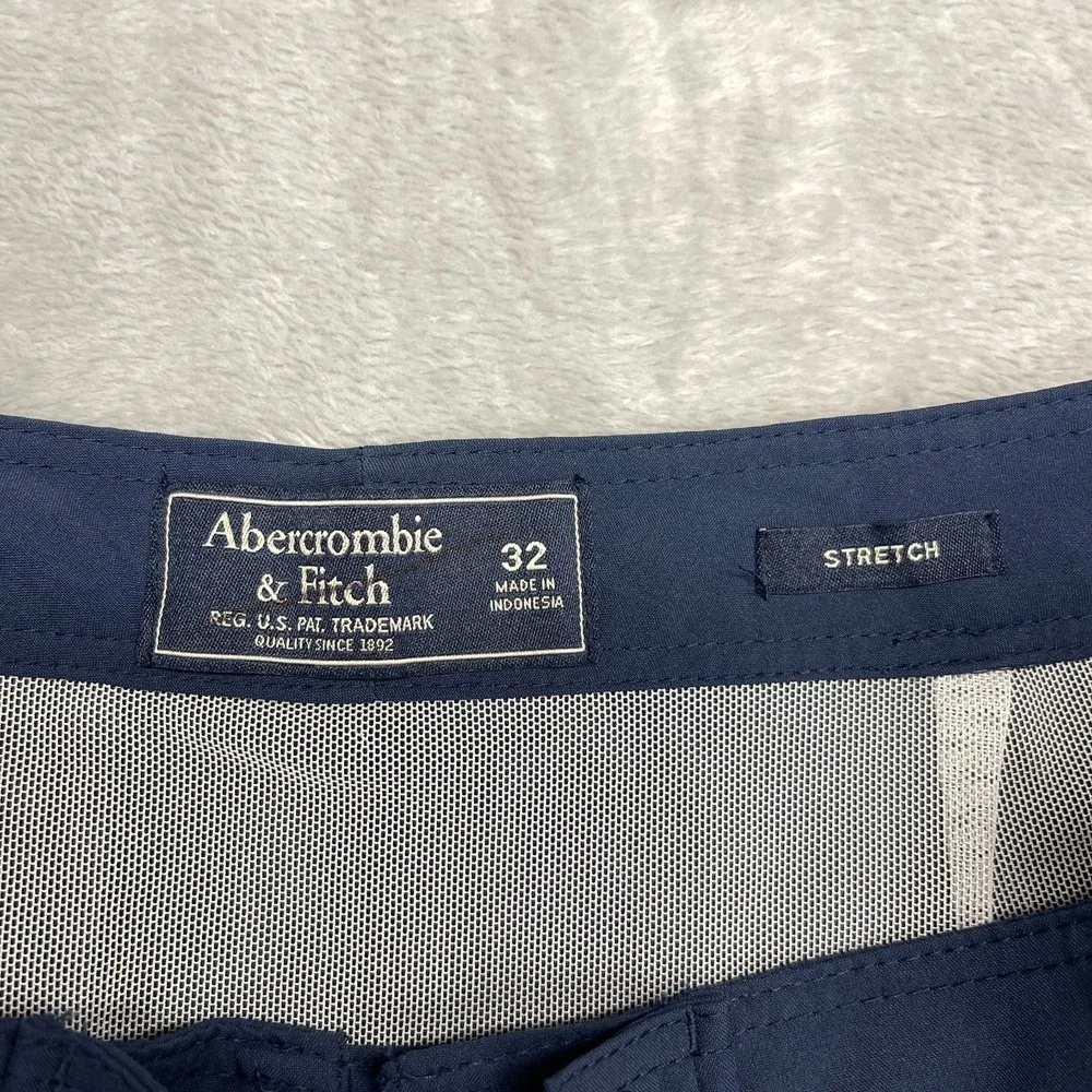Abercrombie &‎ Fitch Shorts Mens 32 Blue Mesh Lined Stretch Board Surf Surfing